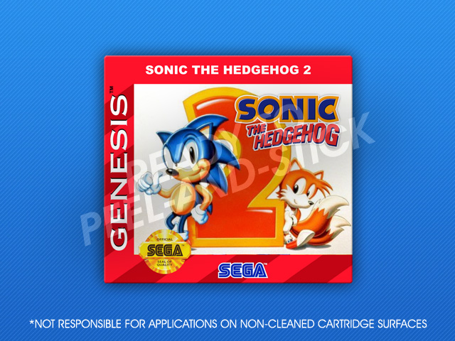 Sega Genesis - Sonic the Hedgehog 2 Label - Retro Game Cases